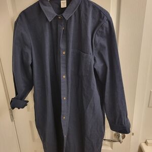 Navy Button-Up Shirt